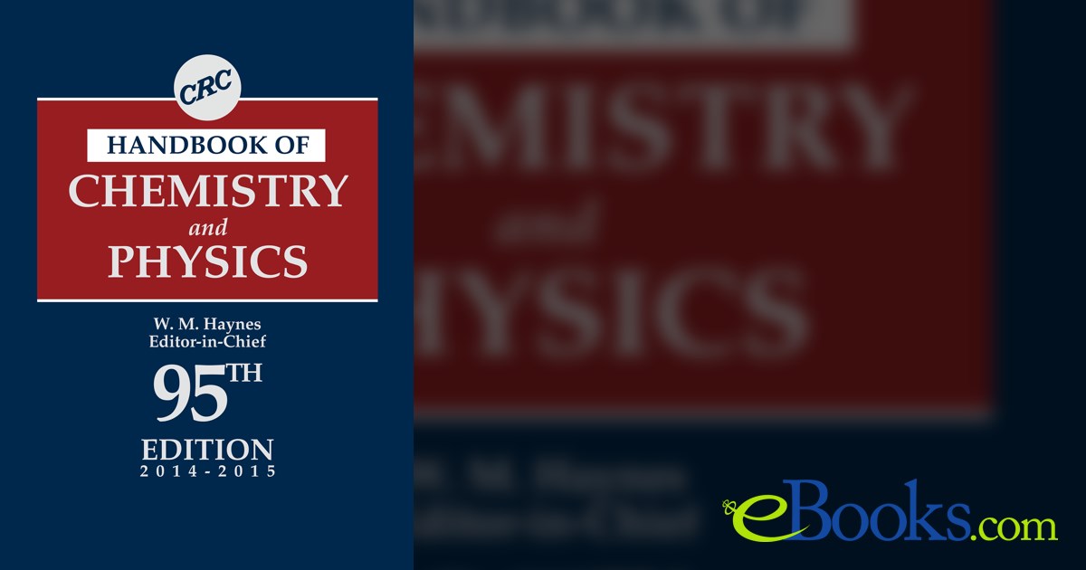 CRC Handbook of Chemistry and Physics (95th ed.)