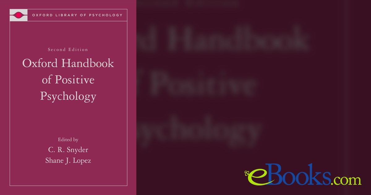 The Oxford Handbook of Positive Psychology (2nd ed.)