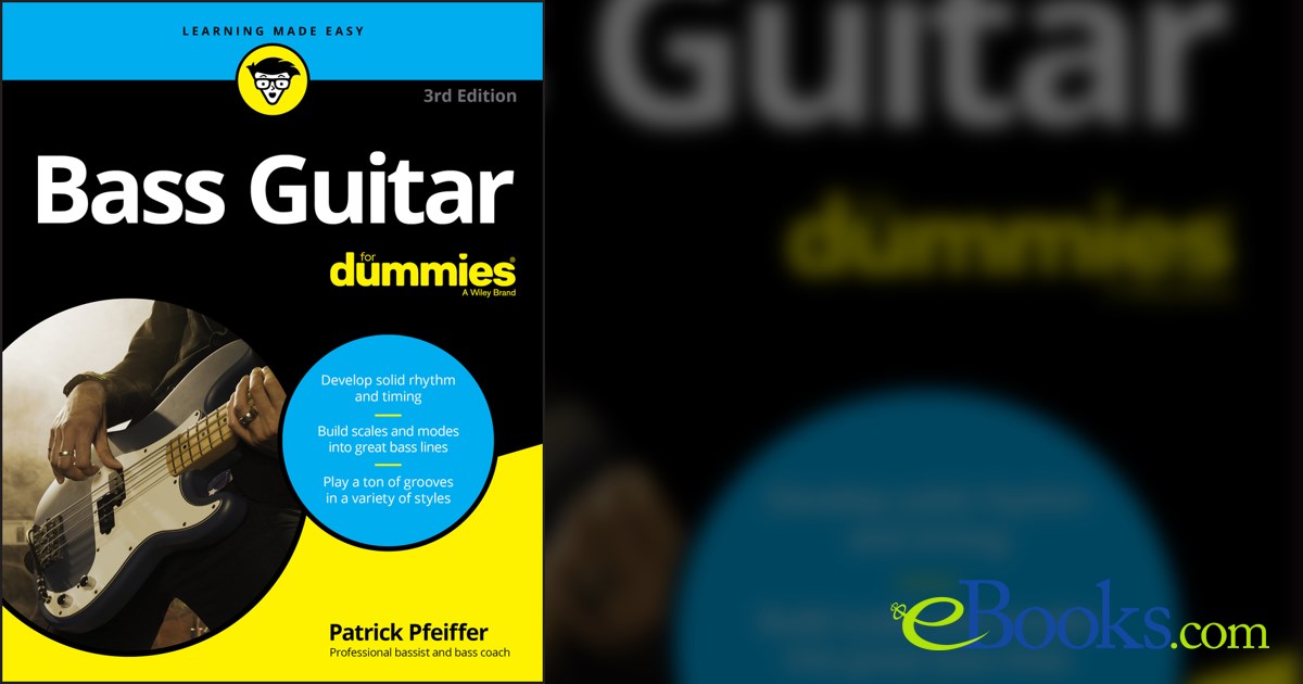 Bass Guitar For Dummies &reg; By Patrick Pfeiffer (2003, Trade Paperback) For Sale O