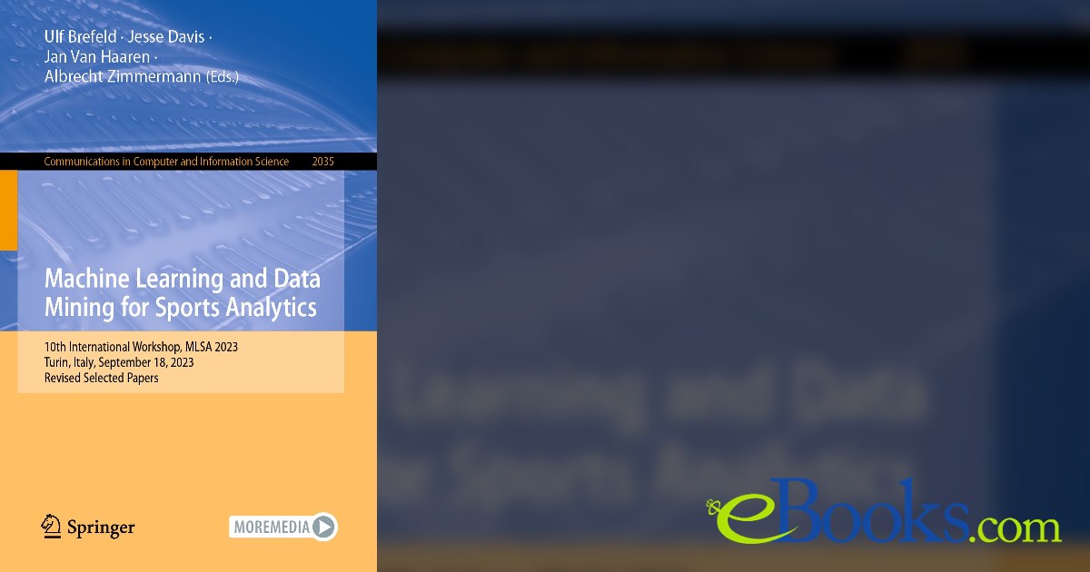 Machine Learning and Data Mining for Sports Analytics