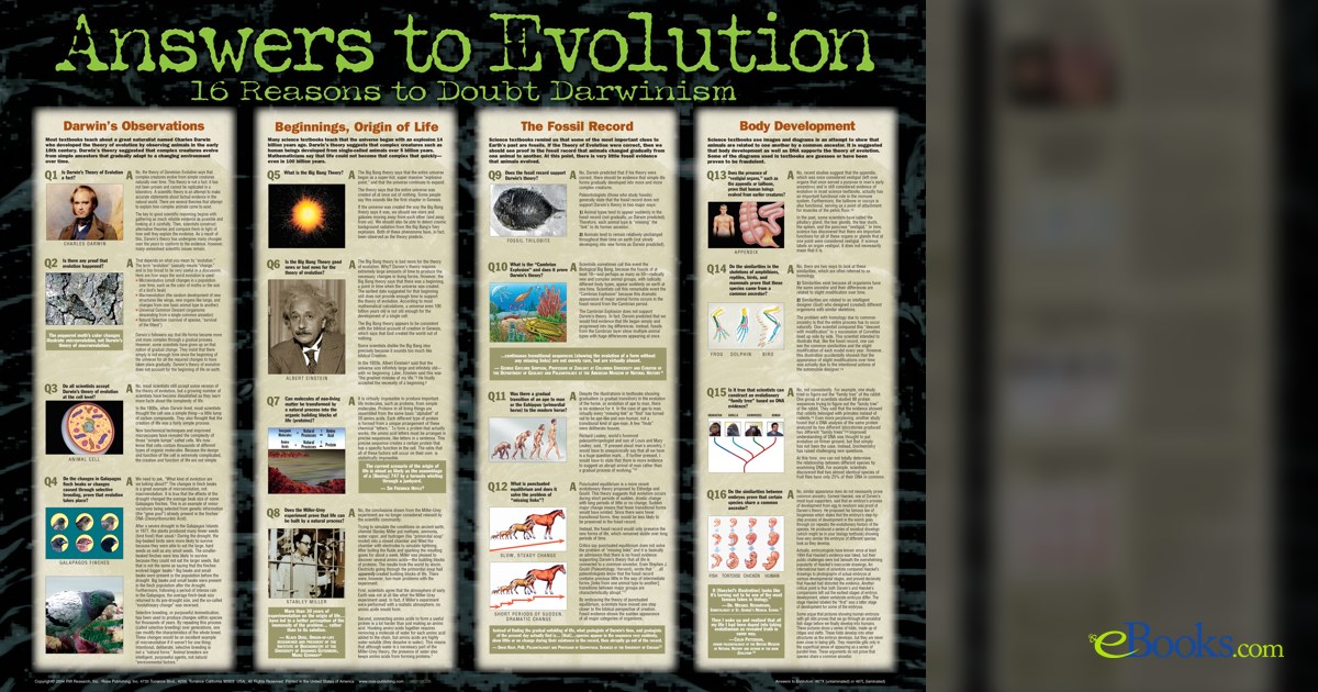 Answers to Evolution Wall Chart by RW Research (ebook)
