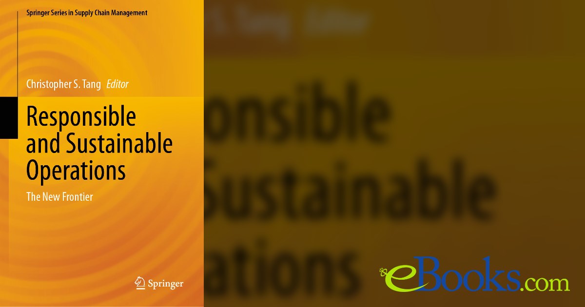 Responsible and Sustainable Operations