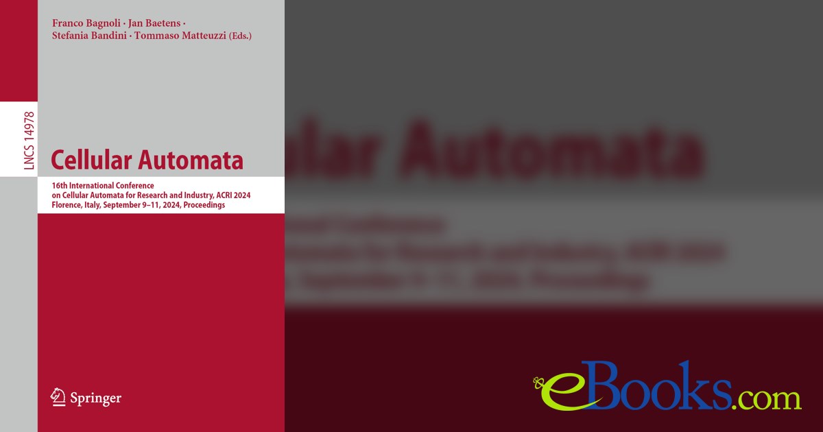 Cellular Automata by Franco Bagnoli (ebook)