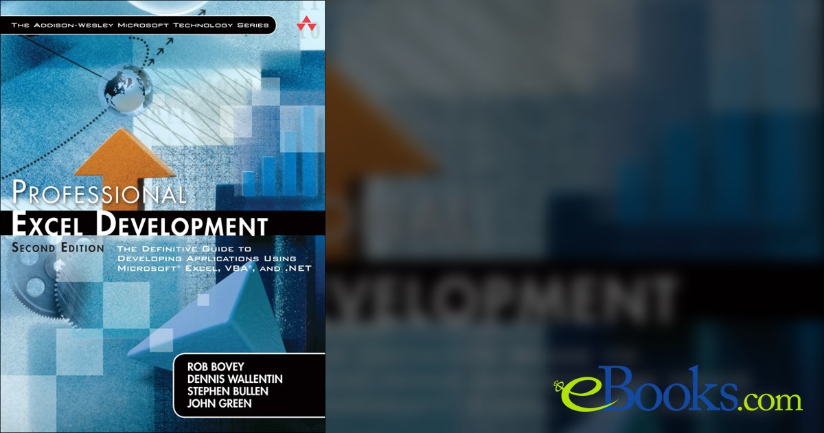 Professional excel development 2nd ed by rob bovey ebook 