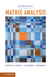 Book cover: Matrix Analysis, by Roger A. Horn (preview)