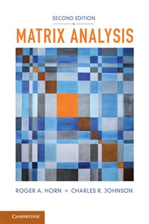 Book cover: Matrix Analysis, by Roger A. Horn (preview)