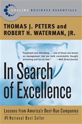 Book cover: In Search of Excellence, by Thomas J. Peters (preview)