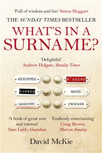 Book cover: What's in a Surname?, by David McKie (preview)