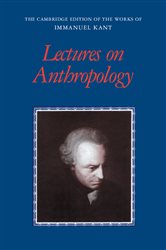 Book cover: Lectures on Anthropology, by Immanuel Kant (preview)