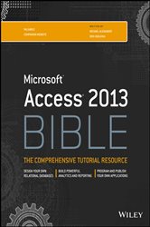 Book cover: Access 2013 Bible, by Michael Alexander (preview)