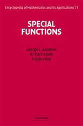 Book cover: Special Functions (Book Series Number 71 of Encyclopedia of Mathematics and its Applications) by George E. Andrews (preview)