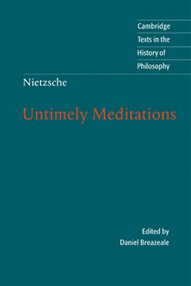 Book cover: Nietzsche: Untimely Meditations, by Friedrich Nietzsche (preview)
