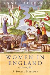 Book cover: Women In England 1500-1760, by Anne Laurence (preview)