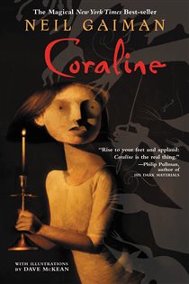 Book cover: Coraline, by Neil Gaiman (preview)