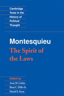 Book cover: Montesquieu: The Spirit of the Laws, by Charles de Montesquieu (preview)