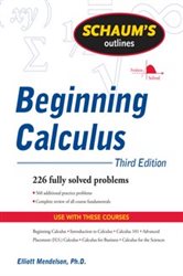 Book cover: Schaum's Outline of Beginning Calculus, Third Edition, by Elliott Mendelson (preview)