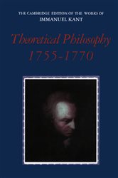 Book cover: Theoretical Philosophy, 1755–1770, by Immanuel Kant (preview)