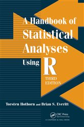 Book cover: A Handbook of Statistical Analyses using R, by Torsten Hothorn (preview)