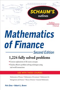 Book cover: Schaum's Outline of  Mathematics of Finance, Second Edition, by Robert Brown (preview)