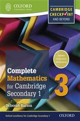 Book cover: Complete Mathematics for Cambridge Lower Secondary 1: Book 3, by Deborah Barton (preview)