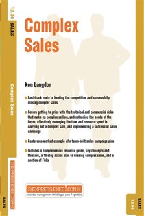 Book cover: Complex Sales, by Ken Langdon (preview)