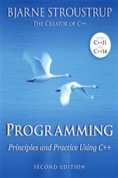 Book cover: Programming, by Bjarne Stroustrup (preview)