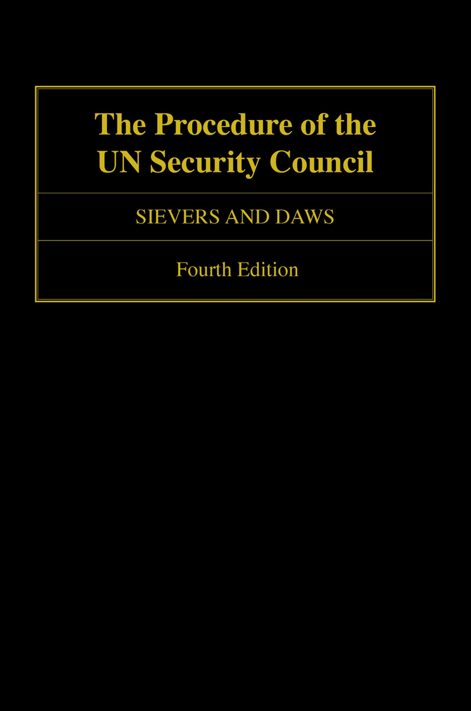 The Procedure of the UN Security Council - >100