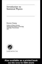 Book cover: Introduction to Statistical Physics, by Kerson Huang (preview)