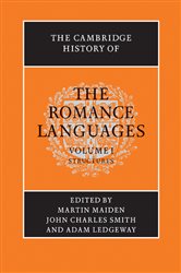 Book cover: The Cambridge History of the Romance Languages: Volume 1, Structures, edited by Martin Maiden (preview)