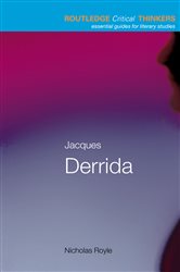Book cover: Jacques Derrida, by Nicholas Royle (preview)
