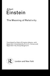 Book cover: The Meaning of Relativity, by Albert Einstein (preview)