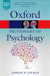 Book cover: A Dictionary of Psychology, by Andrew M. Colman (preview)