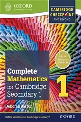 Book cover: Complete Mathematics for Cambridge Lower Secondary 1: Book 1, by Deborah Barton (preview)