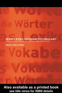Book cover: Mastering German Vocabulary, by Bruce Donaldson (preview)