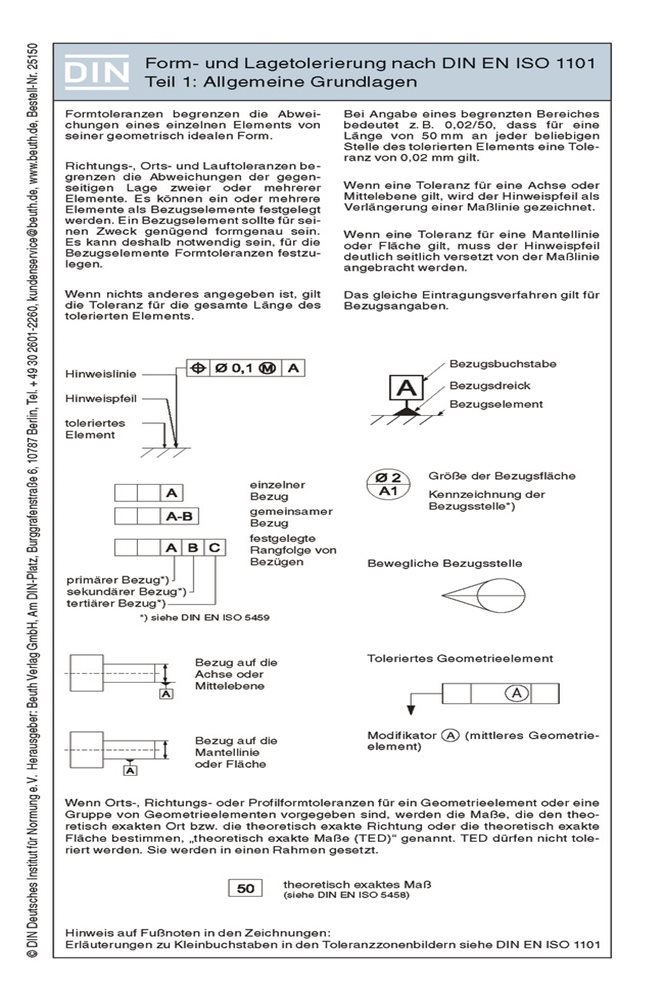 Iso 1101 Example Form- und Lagetolerierung nach DIN EN ISO 1101 (3rd ed.)