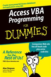 Book cover: Access VBA Programming For Dummies, by Alan Simpson (preview)