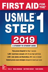 Book cover: First Aid for the USMLE Step 1 2019,  Twenty-ninth edition, by Tao Le (preview)