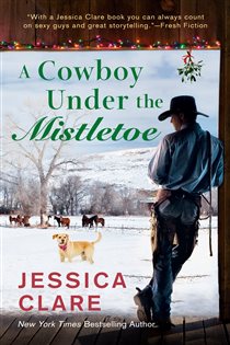 Book cover: A Cowboy Under the Mistletoe (Book 3 of The Wyoming Cowboys Series) by Jessica Clare (preview)