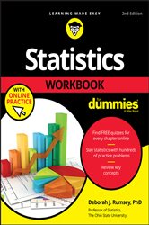 Book cover: Statistics Workbook For Dummies with Online Practice, by Deborah J. Rumsey (preview)