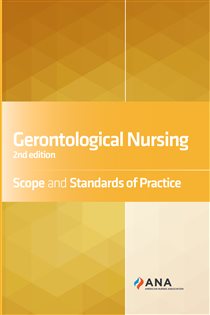 Book cover: Gerontological Nursing, by American Nurses Association (preview)