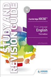 Book cover: Cambridge IGCSE First Language English Study and Revision Guide 3rd edition, by John Reynolds (preview)