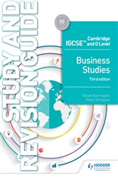 Book cover: Cambridge IGCSE and O Level Business Studies Study and Revision Guide 3rd edition, by Karen Borrington (preview)