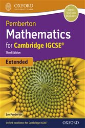 Book cover: Pemberton Mathematics for Cambridge IGCSE® Extended, by Sue Pemberton (preview)