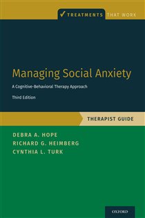 Book cover: Managing Social Anxiety, Therapist Guide, by Debra A. Hope (preview)