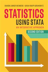 Book cover: Statistics Using Stata, by Sharon Lawner Weinberg (preview)