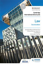 Book cover: Cambridge International AS and A Level Law Second Edition, by Jayne Fry (preview)