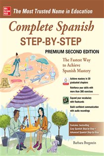 Book cover: Complete Spanish Step-by-Step, Premium Second Edition, by Barbara Bregstein (preview)