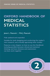 Book cover: Oxford Handbook of Medical Statistics, by Janet L. Peacock (preview)