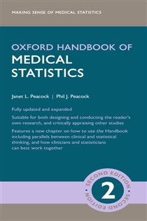 Book cover: Oxford Handbook of Medical Statistics, by Janet L. Peacock (preview)