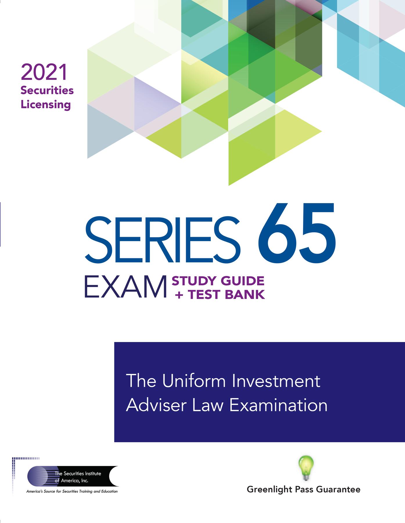SERIES 65 EXAM STUDY GUIDE 2021 + TEST BANK